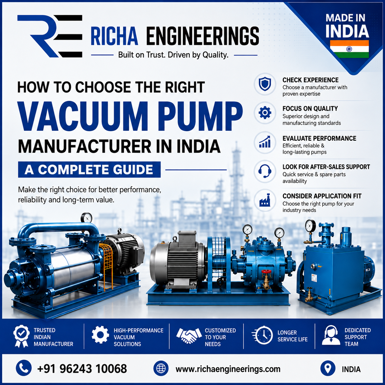 How to choose the right Vacuum Pump Manufacturers In India