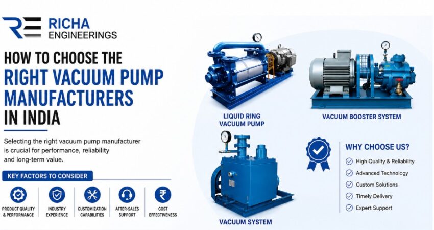 How to choose the right Vacuum Pump Manufacturers In India